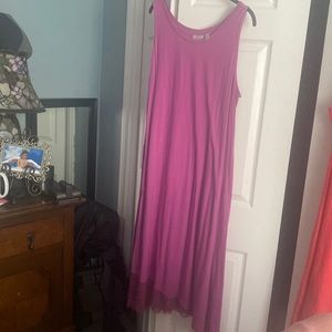 Logo by Lori tank DRESS w lace hem